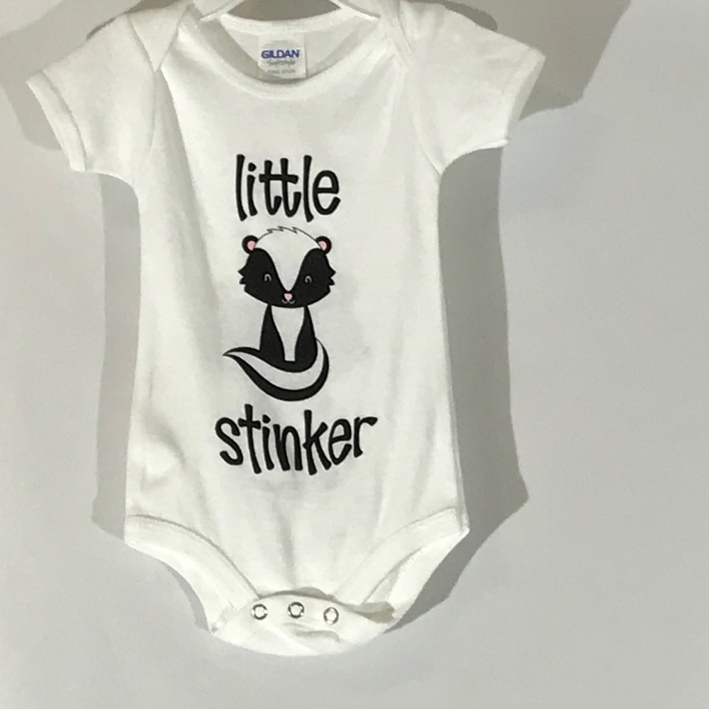 ***SIMPLY ADORABLE LITTLE STINKER ONESIE 3-6 MONTHS***
